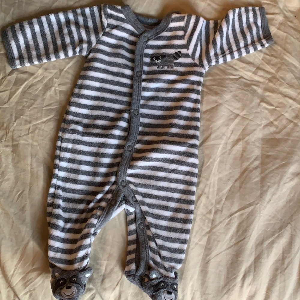 Raccoon Baby Footies
